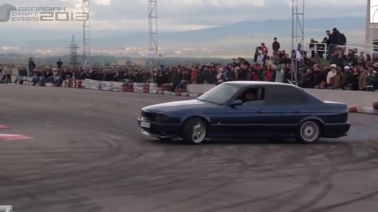 bmw e34 drift georgia - YouTube