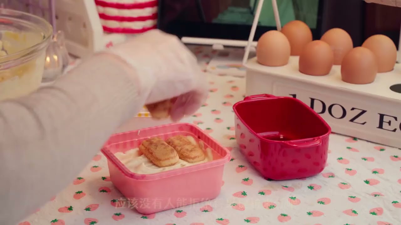 新年甜品🍓零难度提拉米苏安排上鸭～#提拉米苏 #vlog美食记 #治愈系美食