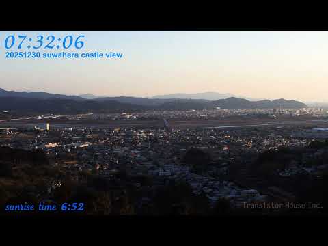 諏訪原城跡からの夜明けラプス 2025年12月30日(日の出6:52