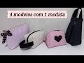 como fazer 4 modelos de necessaires com apenas 1 medida