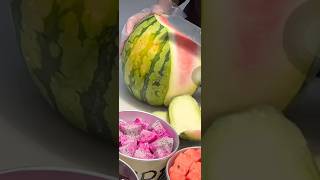 Satisfying fruit skin removing ASMR with beautiful music #fruit #watermelon #asmrvideo R