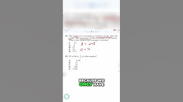 Solve Rectangle Length & Width - Easy Math Trick!