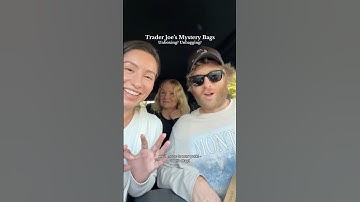 the unboxing! trader joes mystery bag! & sean got such good ones!! ✨