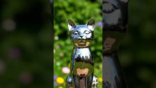 I tried to remove the rust from the cat statue #rustremoval #satisfying #asmr