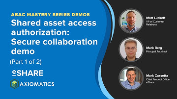Shared Asset Authorization: Secure Collaboration Demo w/ eShare (1/2)