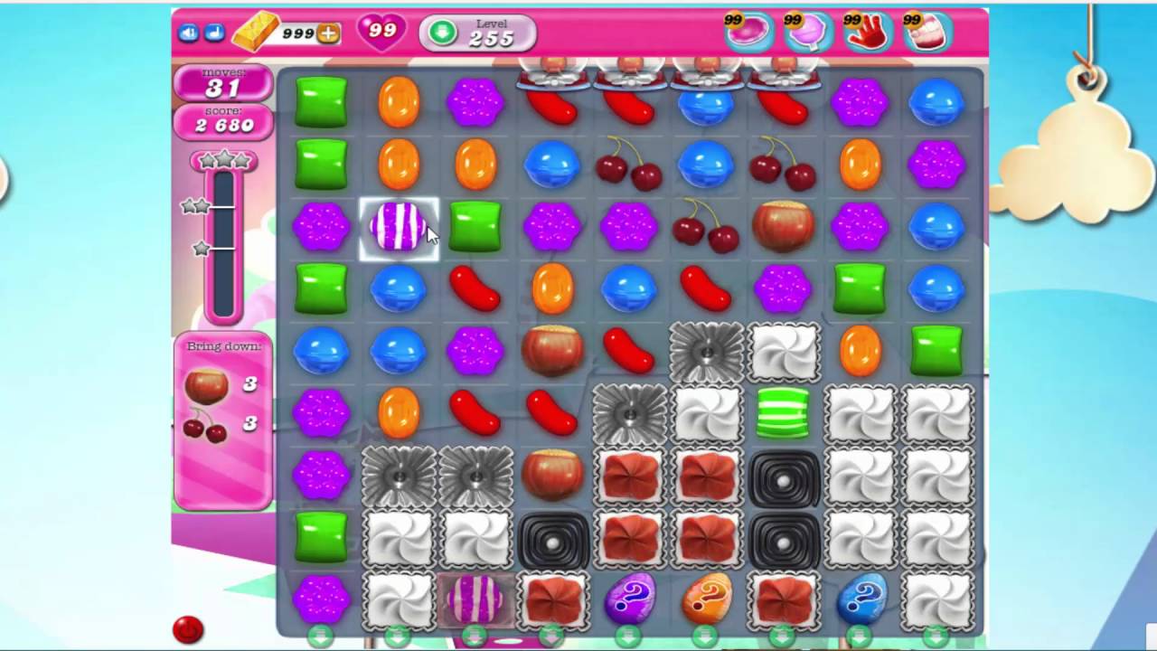 Candy Crush Saga level 255 - YouTube