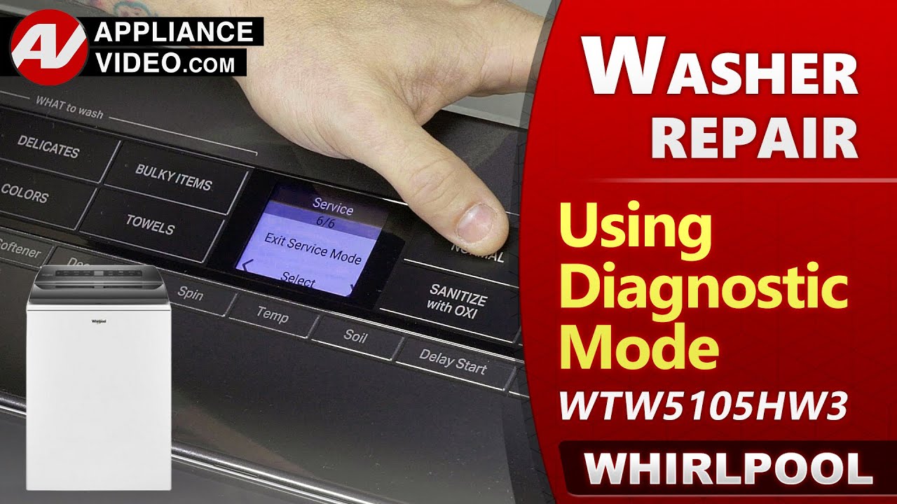 Whirlpool Washer - Diagnostic Mode ,Troubleshooting & Error codes by Factory Technician