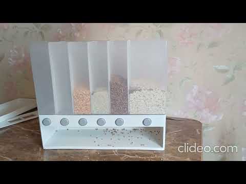 Диспенсер для сыпучих продуктов на 6 отсеков multifunctional household rice bucket