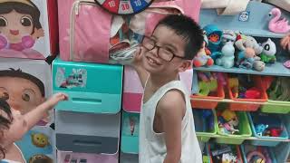 KIDS TOY REVIEW - DAISO SOFT DART GAME WITH ELIJAH AND ATARAH screenshot 2