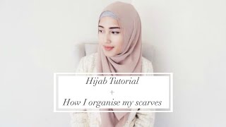 Easy Hijab Tutorial + How I organise my scarves! screenshot 1