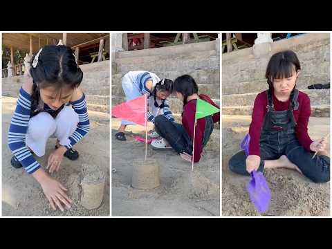 Guess What's Inside Sand Gift Box? 🎁🤩🏝️ Linh Nhi Shorts