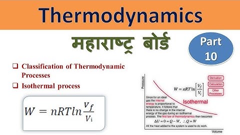 Thermodynamics - 10|Classification of Thermodynamic Processes|Isothermal Process|#dayalsir
