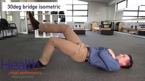 30deg bridge isometric for hamstring, hip & core strength | Melbourne Sports Chiropractor