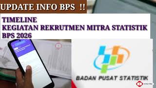 Rekrutmen Mitra Statistik Bps 2026 Timeline Jadwal Rekrutmen Update Info Bps