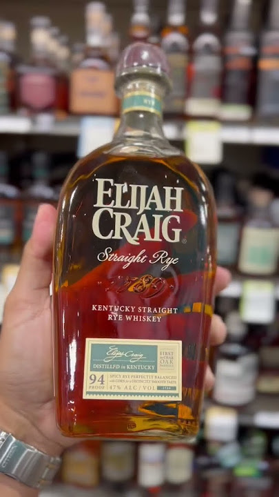 Top Rated Whiskey for Cocktails-Elijah Craig Straight Rye Whiskey😍 #Shorts #Whiskey