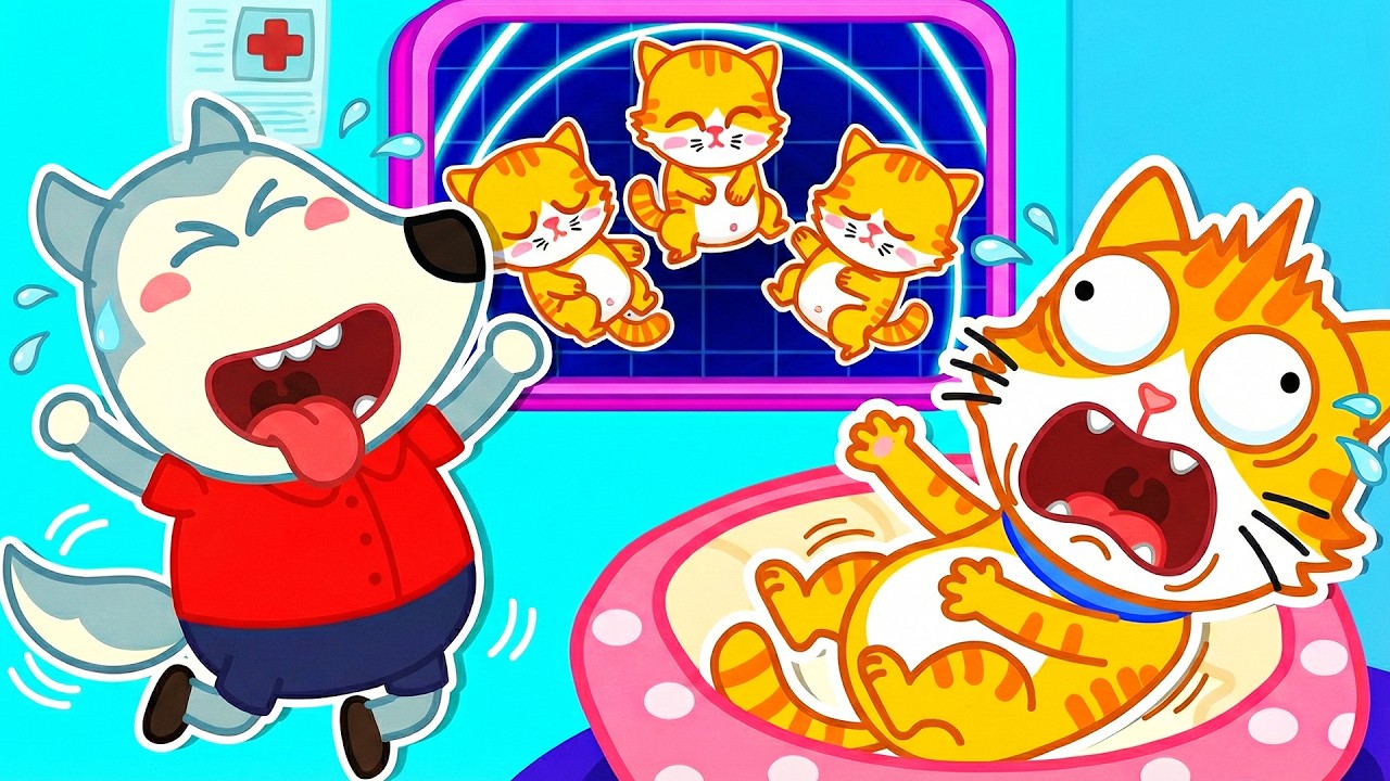 ОМГ! Мама-Кошка Родила Тройню? Что Делать Вольфу? | Урок Любви к Животным | Wolfoo Russian