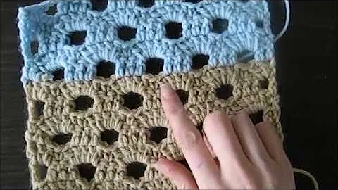 Lovely Crochet Thick Fan Stitch Pattern for a scar...