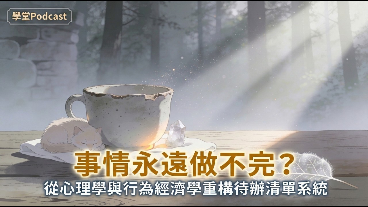 【學堂｜Podcast】為什麼事情永遠做不完：從心理學與行為經濟學重構待辦清單系統