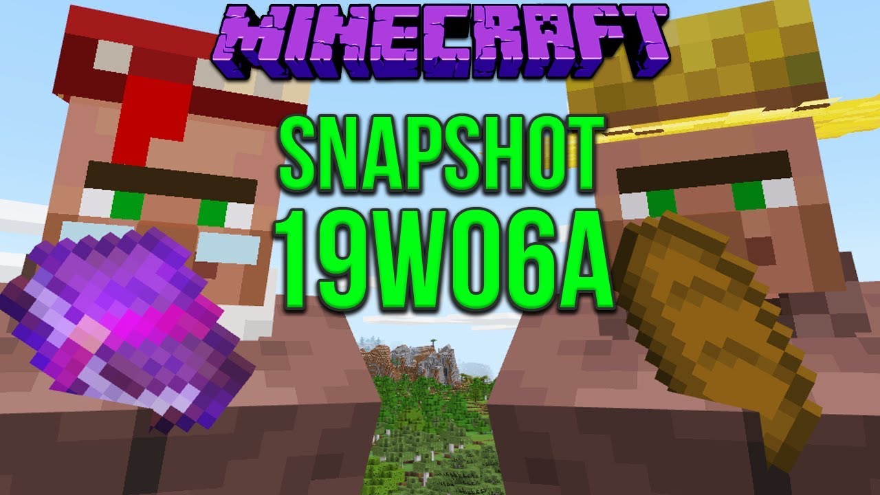 Minecraft 1.14 Snapshot 19w06a Wandering Trader Potions & New Splash Screen!
