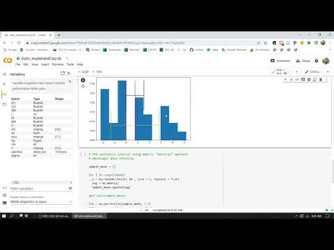 Mean, standard deviation, confidence interval in Python, Google Colab