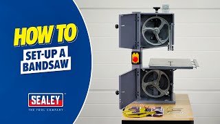 how to set-up a bandsaw / adjusting the blade / installing a new blade / micro switches