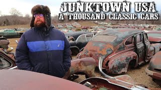 MASSIVE CLASSIC CAR SALVAGE YARD!!! - Exploring Classic Cars! - JUNKTOWN USA!!!  A THOUSAND CARS!