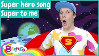 Super Hero Songs for Kids - 'Super To Me' | Nursery Rhymes | Super Man, Cat Woman, Spider Man! Resimi