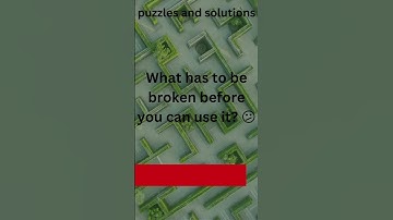 Can You Solve This Riddle? | What Can Be Broken Before You Can Use It? 🤔