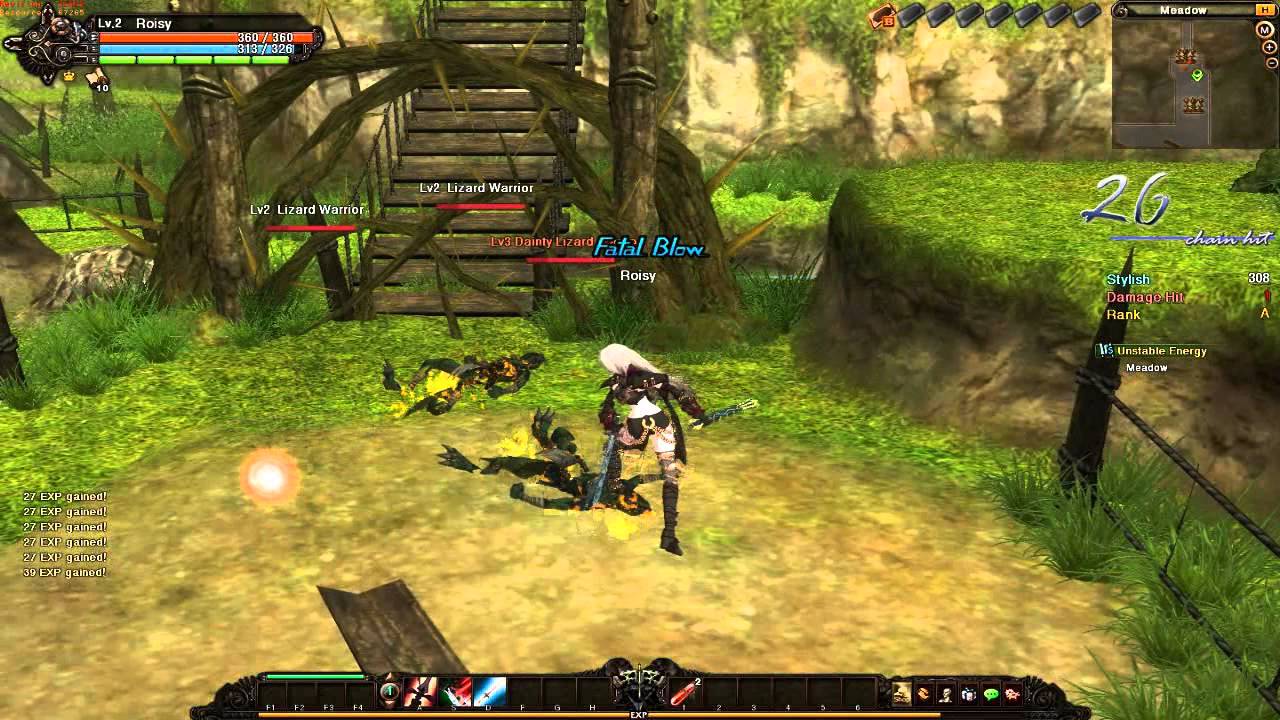 Rusty Hearts Reborn -  Meadow Hard (Roselle Vergerius Sword Gameplay + Gamepad)