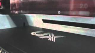 Information Ultra-X, Inc. Logo being Lasered Timelapse News