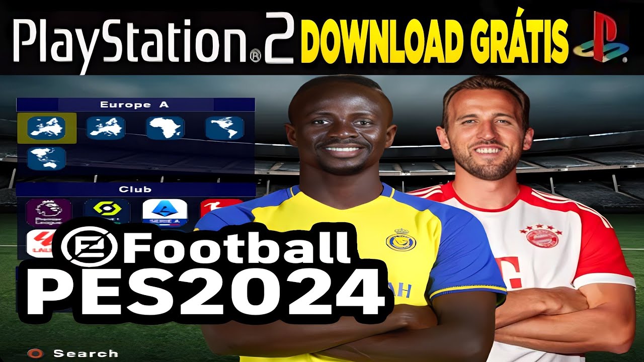 PES 2024 PS2 ISO ATUALIZADO EFOOTBALL ENGLISH VERSION DOWNLOAD 