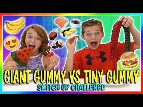 GIANT GUMMY VS TINY GUMMY | SWITCH UP CHALLENGE | We Are The Davises