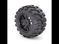 1/8 RC Monster Truck Wheels & Tires Set – 17mm Hex, 150mm Pre-Glued