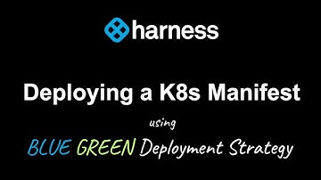Harness: Deploying a K8s Manifest using Blue green strategy