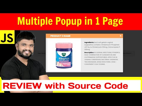 Ep126 - Multiple popup in one page with open and close animation source code