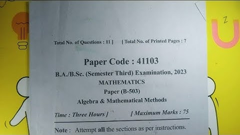 bsc maths 3rd semester question paper 2023 | bsc 3rd semester maths important question 2023 | mjpru