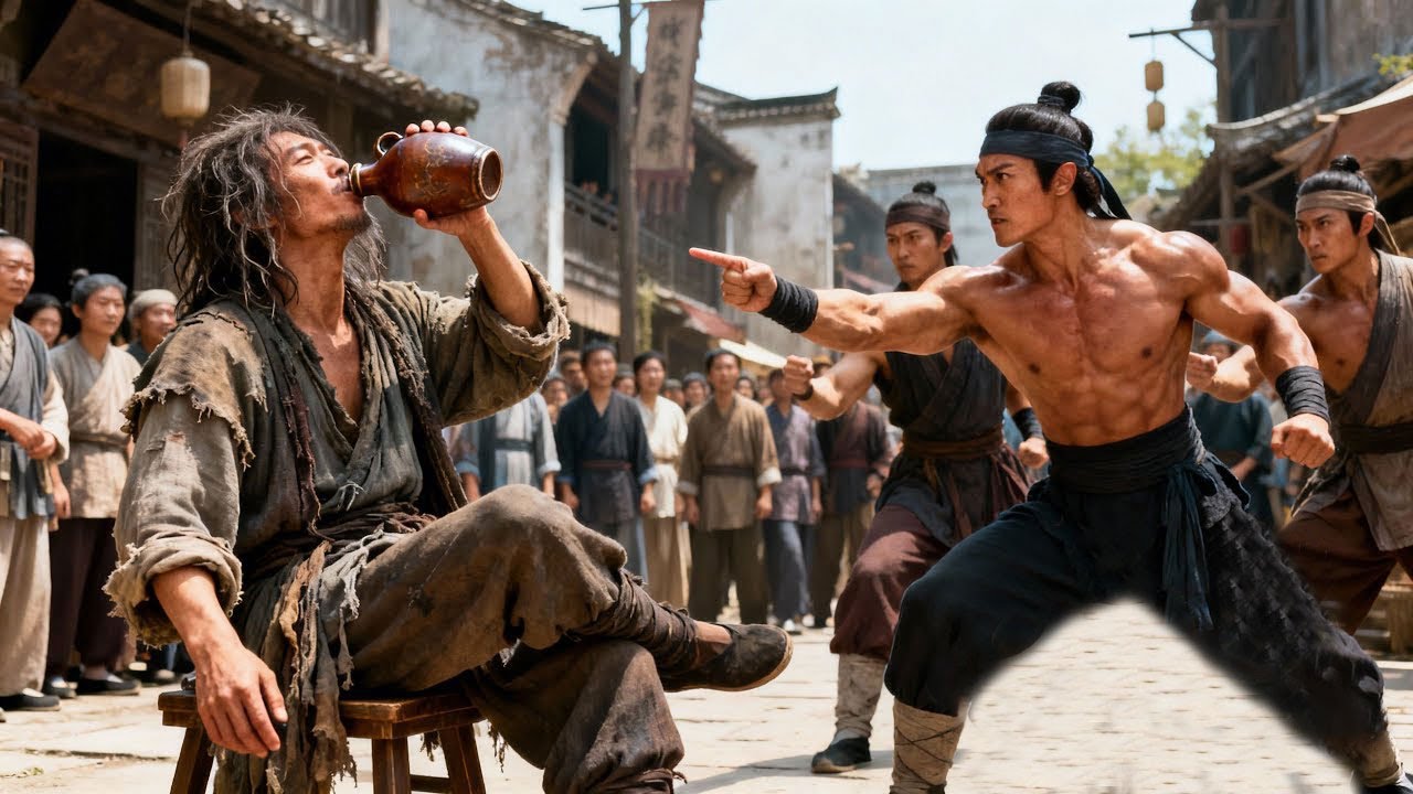醉酒乞丐使出絕世武功，一人橫掃所有高手！⚔️仁者黃飛鴻