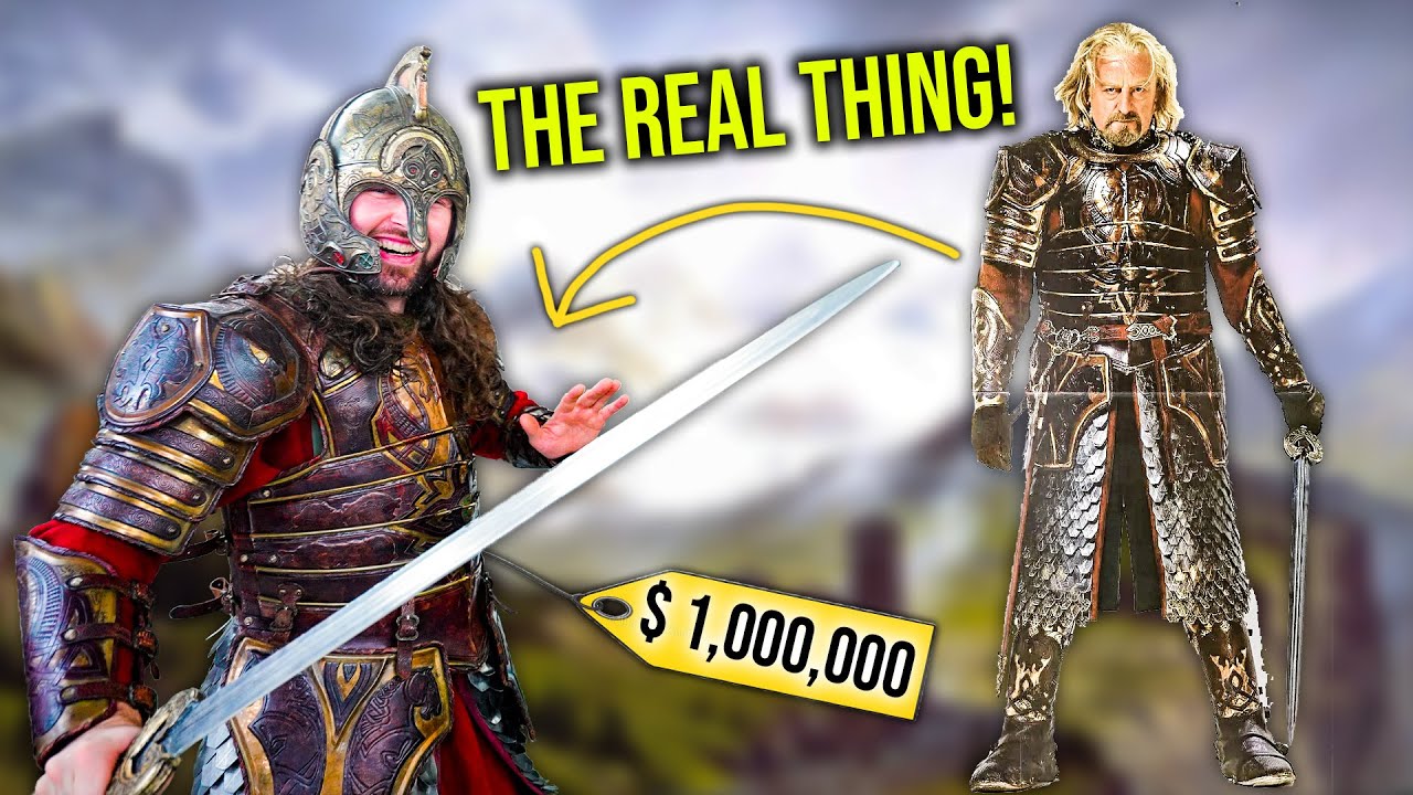 Wearing REAL $1,000,000 LOTR armour at WETA WORKSHOP 