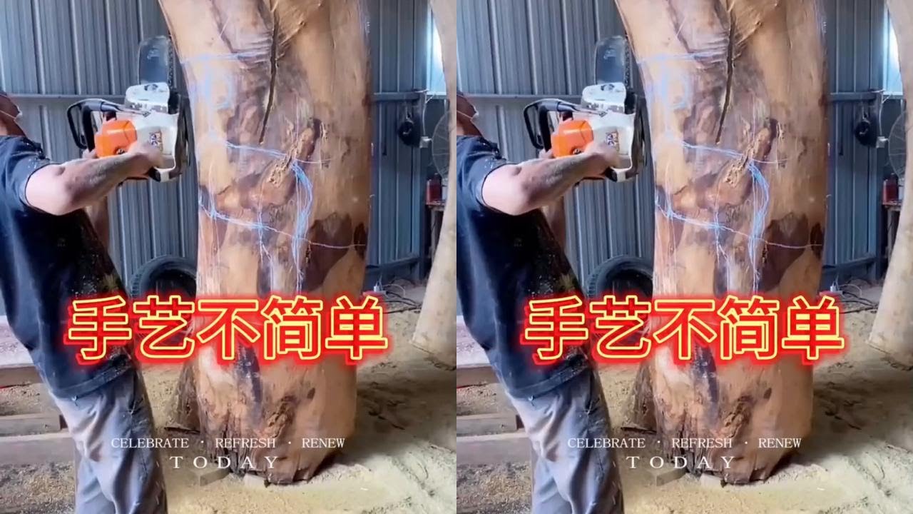 Handicraft is no simple task #Root Carving Art #Wood Carving