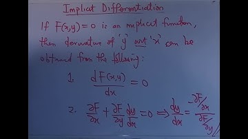 Implicit Differentiation @wahabolalekan4539