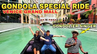 Fantastic Gondola Ride with Gondolier Singer in Venice Grand  Mall.