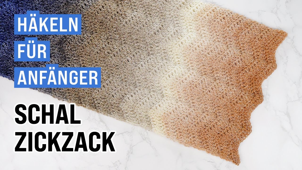 Schal im Zickzack-Muster häkeln | schnell & einfach | Chevron