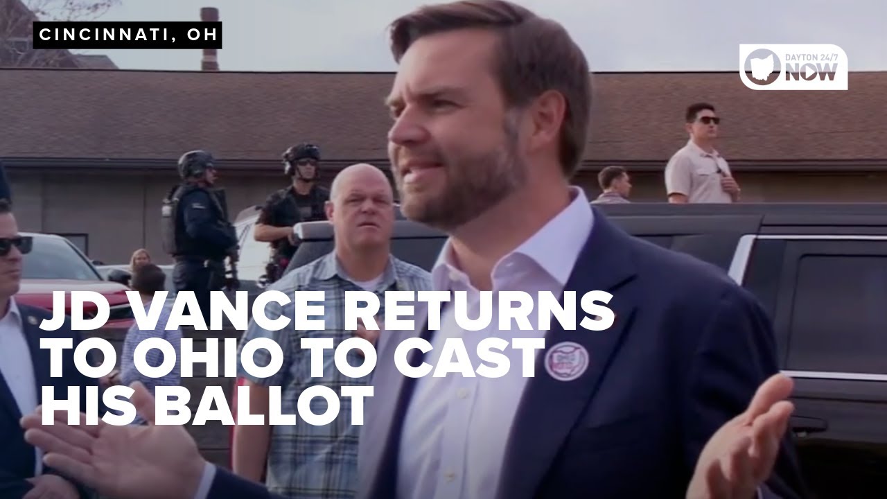 Vicepresidential candidiate JD Vance returns to Cincinnati to cast his