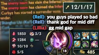 Lissandra mid, but enemy team has Infernal Soul and Elder Buff 🔥🐉