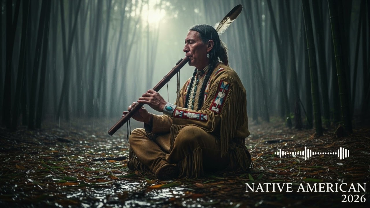 Peaceful Healing Rain 🌧️ Native American Flute Relaxation