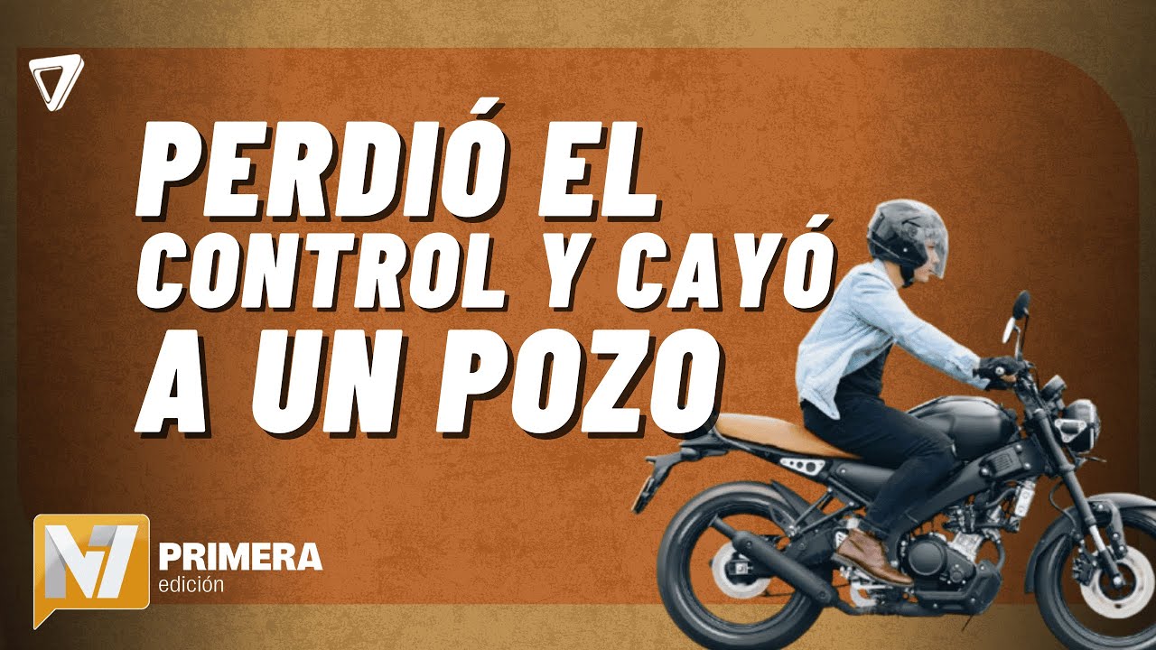AHORA: un motociclista se ACCIDENTÓ tras caer en un POZO en Las Heras