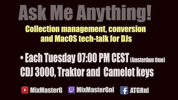 Ask me Anything conversion, collection management and MacOS tech-talk for DJs