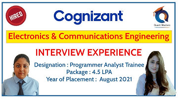 Cognizant Interview Experience - August 2021 | ECE Student