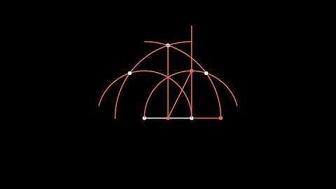 Constructing a regular pentagon with compass and straightedge (animation)