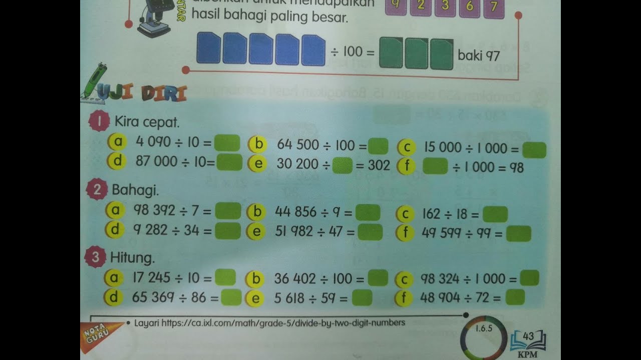 Bincang Soalan Uji Diri Bahagi Matematik Tahun 4 Youtube